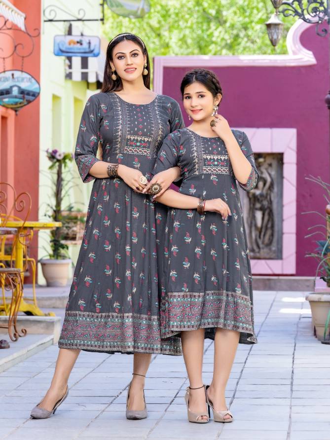 Me And Mom Vol 2 By Banwery Mother Daughter Printed Kurtis Catalog